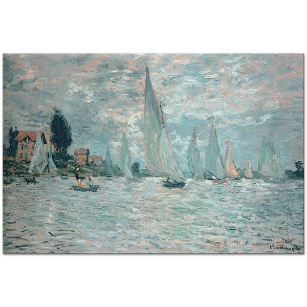 Claude Monet Argenteuil'de Yelkenli Yarışı Kanvas Tablo