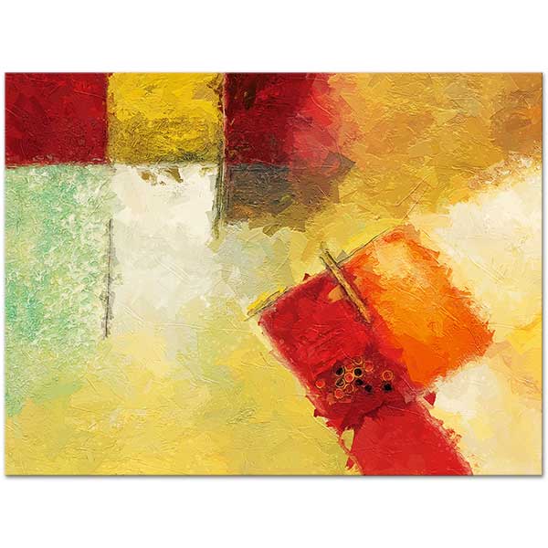 Composition with Yellow and Red 02 Art Print
