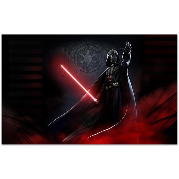 Darth Vader with Laser Sword Art Print