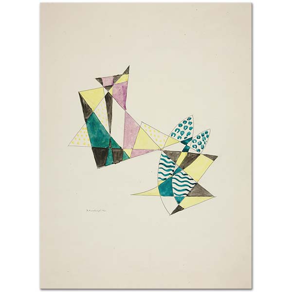 David Kakabadze Abstraction Based On Sails IV Art Print