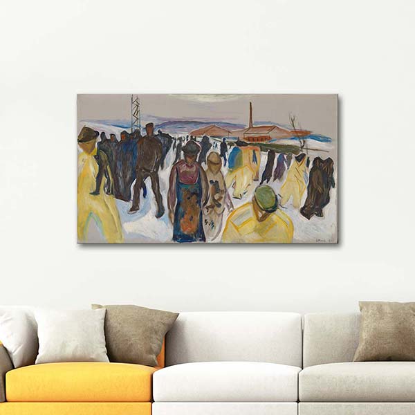 Workers Returning Home by Edvard Munch as Art Print | CANVASTAR