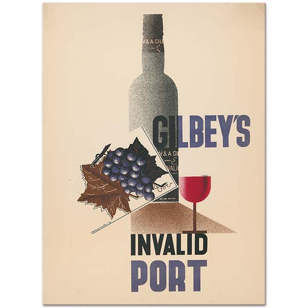 Edward McKnight Kauffer Gilbey's Invalid Port D174 Art Print