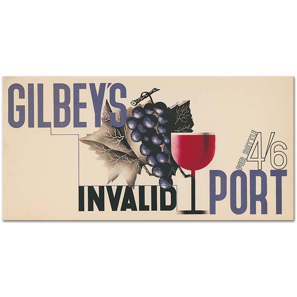 Edward McKnight Kauffer Gilbey's Invalid Port Art Print