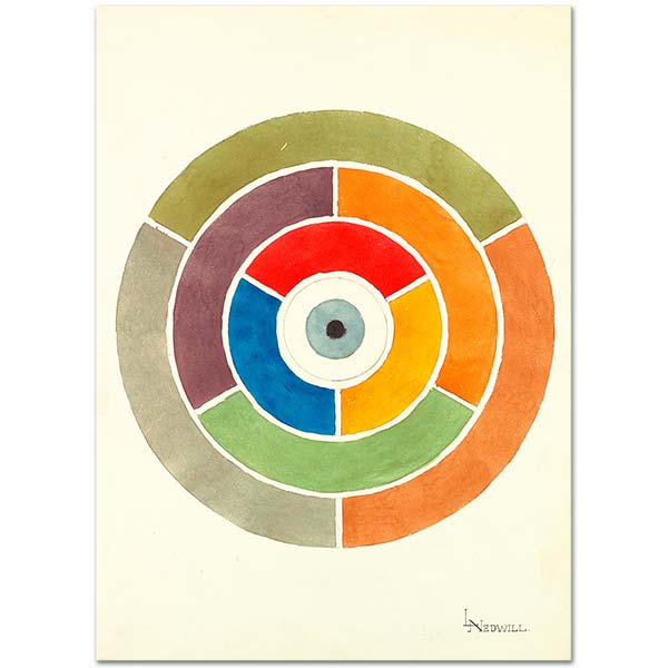 Elizabeth A. Nedwill Disc Showing Primary, Secondary and Tertiary Colors Art Print
