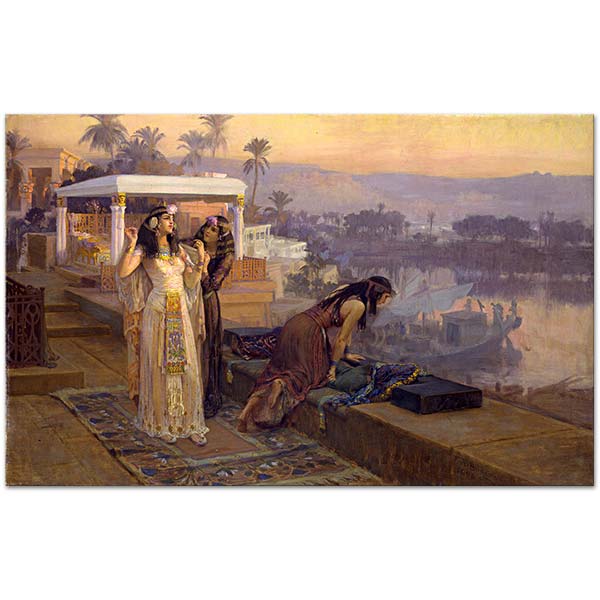 Frederick Arthur Bridgman Kleopatra Terasta Kanvas Tablo