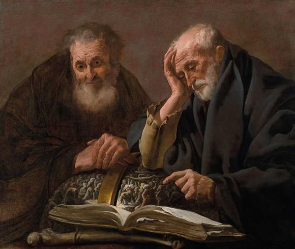 Democritus and Heraclitus by Hendrick ter Brugghen as an Art Print ...