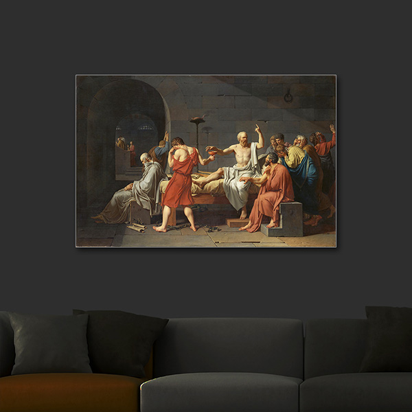 Jacque-Louis David Sokrat'ın Ölümü Işıklı Tablo