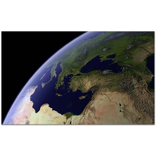 Middle East From Satellite Art Print