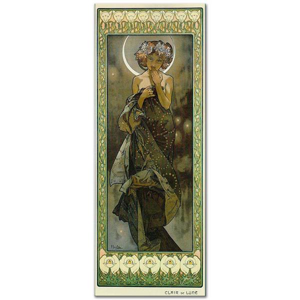 Moonlight (Clair de Lune) by Alphonse Mucha as Art Print