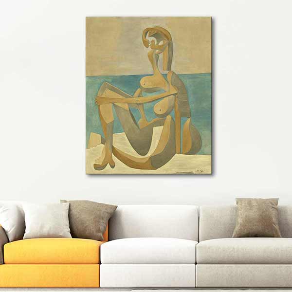 Seated Bather by Pablo Picasso as Art Print | CANVASTAR