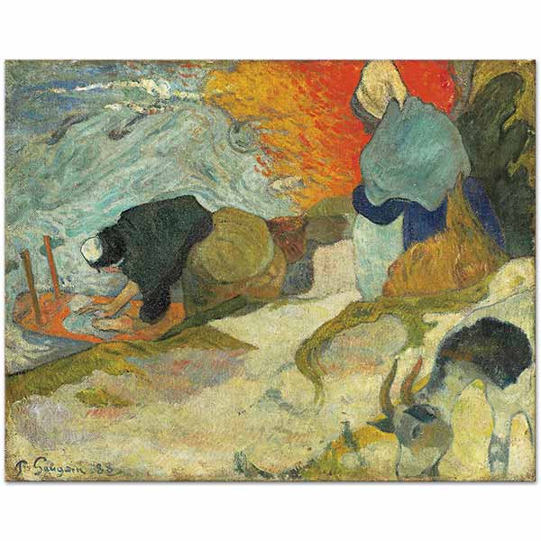 Paul Gauguin Washerwomen In Arles Art Print