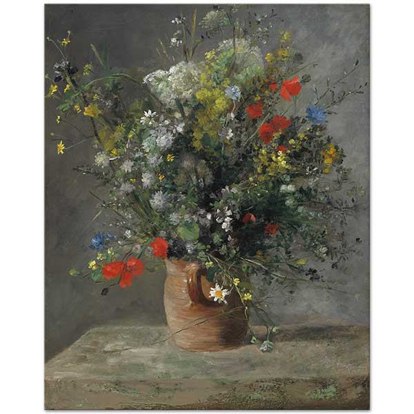 Pierre Auguste Renoir Flowers in a Vase Art Print
