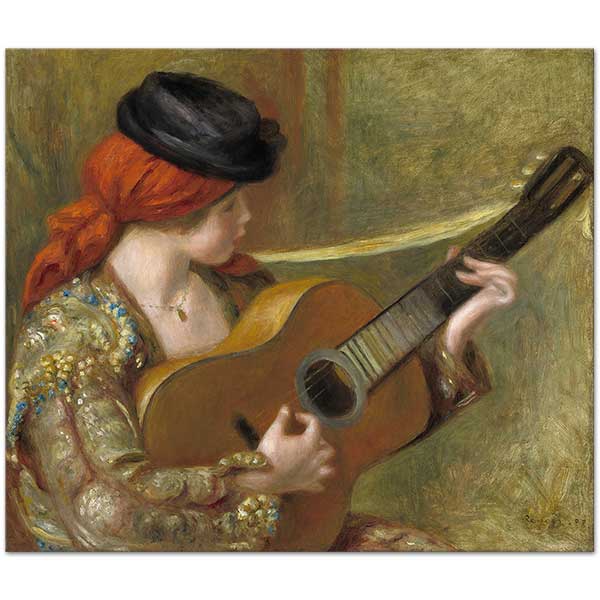 Pierre Auguste Renoir Young Spanish Woman with a Guitar Art Print
