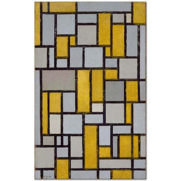 Piet Mondrian Composition with Grid 1 Art Print