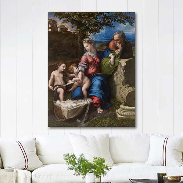Holy Family under an Oak Tree by Raphael as Art Print | CANVASTAR