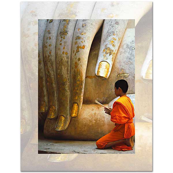 Buda'ya Saygı Kanvas Tablo