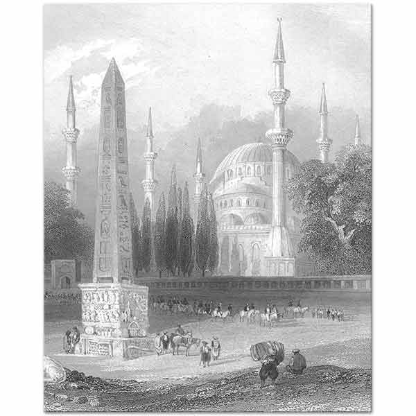 Sultanahmet Square and Obelisk Engraving Art Print