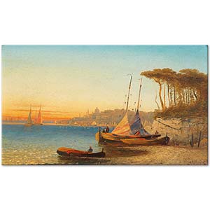 Adolf Kaufmann Motif On Golf Of Ischia Near Naples Art Print