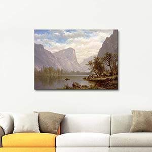 A Lake In Yosemite Valley By Albert Bierstadt As Art Print 