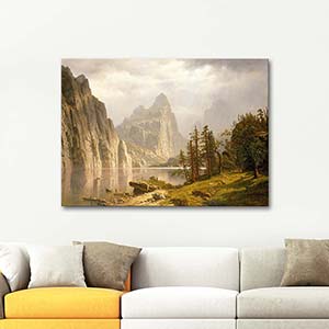 Merced River Yosemite by Albert Bierstadt as Art Print | CANVASTAR
