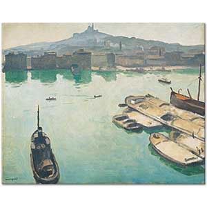 Albert Marquet Marsilya Limanı Kanvas Tablo