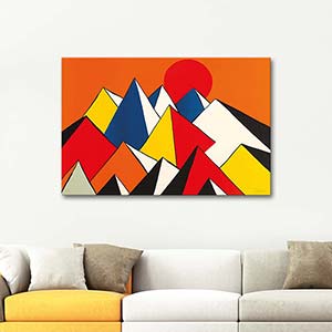 Alexander Calder Piramitler ve Gün Batımı Kanvas Tablo