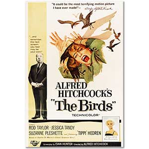 Alfred Hitchcock The Birds Movie Poster Art Print