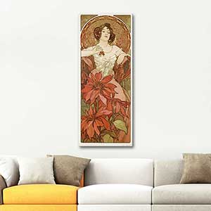 Alphonse Mucha The Ruby Art Print