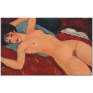 Amedeo Modigliani Reclining Nude (The Red Nude) Art Print