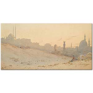 Augustus Osborne Lamplough Cairo At Dusk Art Print