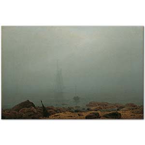 Caspar David Friedrich Sea Beach In The Fog Art Print