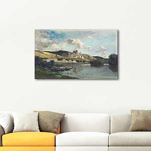 Charles Francois Daubigny View of Castle Gaillard Art Print