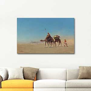 Charles Theodore Frere A Caravan Arabian Desert Art Print
