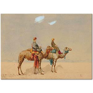 Charles Theodore Frere Two Bedouins On Camels Art Print