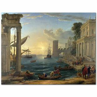Claude Lorrain Sheba Kraliçesinin Yolculuğu Kanvas Tablo | CANVASTAR ®