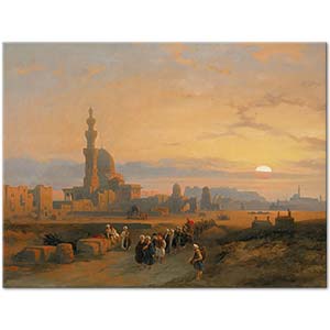 David Roberts Procession before the Tombs of the Caliphs Art Print