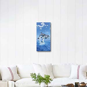 Dolphins Jumping Art Print