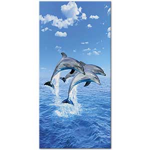 Dolphins Jumping Art Print