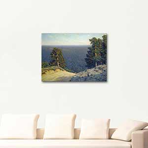 Efim Volkov Road in the Forest Art Print