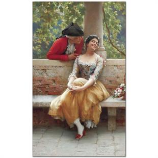 The Flirtation By Eugene De Blaas As Art Print Canvastar