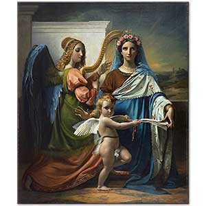 François-Joseph Navez Saint Cecilia Of Rome Art Print