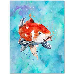 Goldfish in Watercolor Art Print