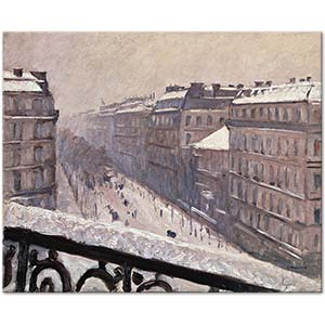 Boulevard Haussmann by Gustave Caillebotte
