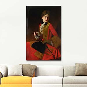 Gustave Jean Jacquet Girl In A Riding Habit Art Print