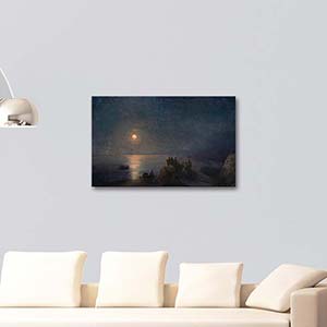 Ivan Aivazovsky Ancient Greek Poets by the Water's Edge in the Moonlight Art Print