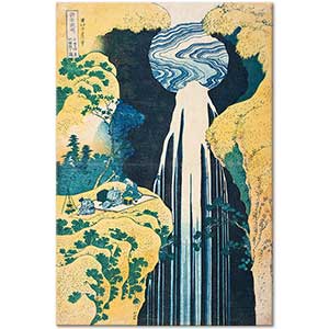 Katsushika Hokusai Amida Falls Art Print