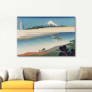 Katsushika Hokusai Tama River In Musashi Province Art Print