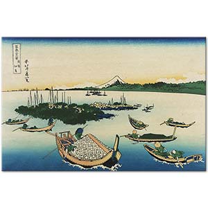Katsushika Hokusai Tsukudajima In Musashi Province Art Print