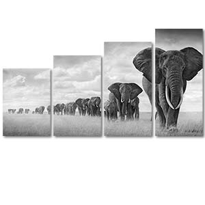 Fillerin Son Yürüyüşü 4 Parçalı Set Kanvas Tablo