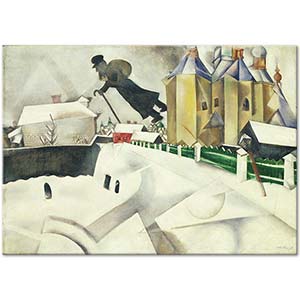 Marc Chagall Vitebsk Üstünde Kanvas Tablo